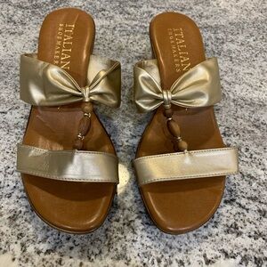 Italian Shoemakers Women's Gold Sandals
